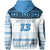 Custom Fiji Rugby Hoodie Impressive Version Blue Custom Text and Number - Polynesian Pride