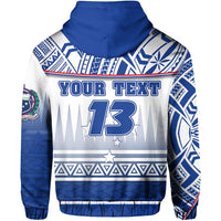 Custom Manu Samoa Rugby Zip Hoodie Impressive Version Custom Text and Number - Polynesian Pride