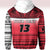 Custom Wallis and Futuna Rugby Hoodie Polynesian Clever Red Custom Text and Number - Polynesian Pride