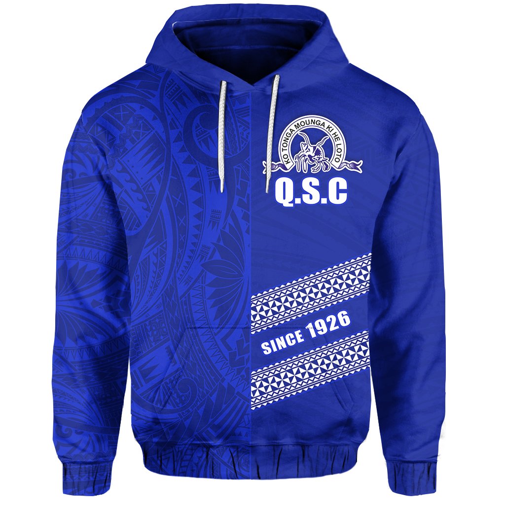 Queen Salote Hoodie Tonga College Unisex Blue - Polynesian Pride