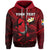 Custom Tonga Rugby Zip Hoodie Dab Trend Creative Unisex Red - Polynesian Pride