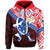 Custom Manu Samoa Rugby Zip Hoodie Dab Trend Creative Red Unisex Red - Polynesian Pride