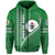 Custom Cook Islands Rugby Zip Hoodie Simple Style Green Custom Text and Number - Polynesian Pride