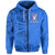 Custom APIFOOU COLLEGE Zip Hoodie Blue Sky - Polynesian Pride