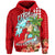 Custom Hawaii Mele Kalikimaka Hoodie Santa Claus Surfing Xmas Time LT9 Pullover Hoodie Red - Polynesian Pride