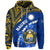 Nauru Coat of Arms Hoodie Polynesian With Frigatebird LT9 Pullover Hoodie Blue - Polynesian Pride