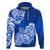 Custom Polynesian Samoa Floral Tribal Hoodie LT9 Pullover Hoodie Blue - Polynesian Pride