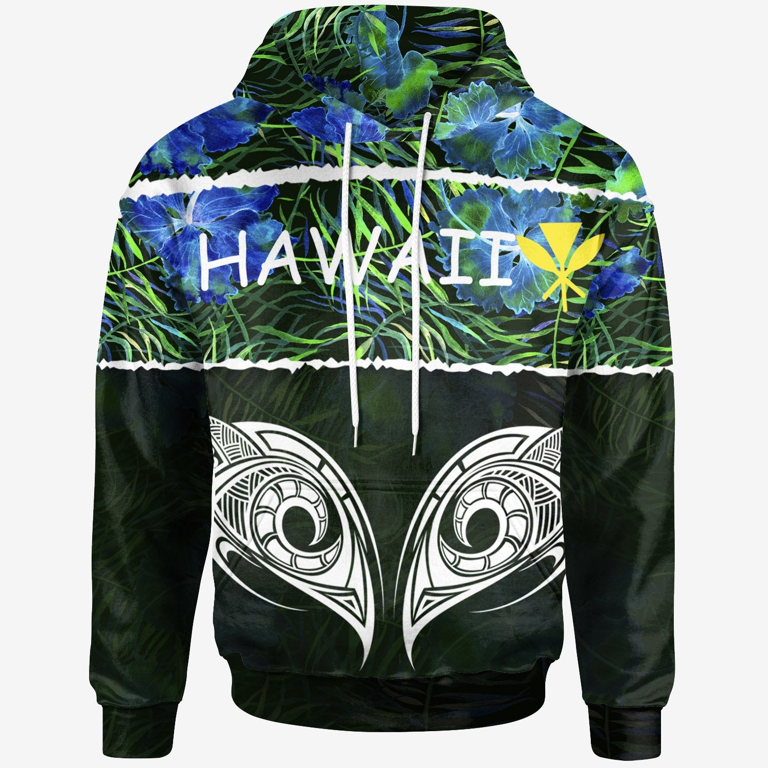 Hawaii Hoodie Tropical Flower Neon Color Unisex Neon - Polynesian Pride