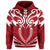 Hawaii Kanaka Polynesian Football Jersey Hoodie Zip Red Bernice Style - Polynesian Pride