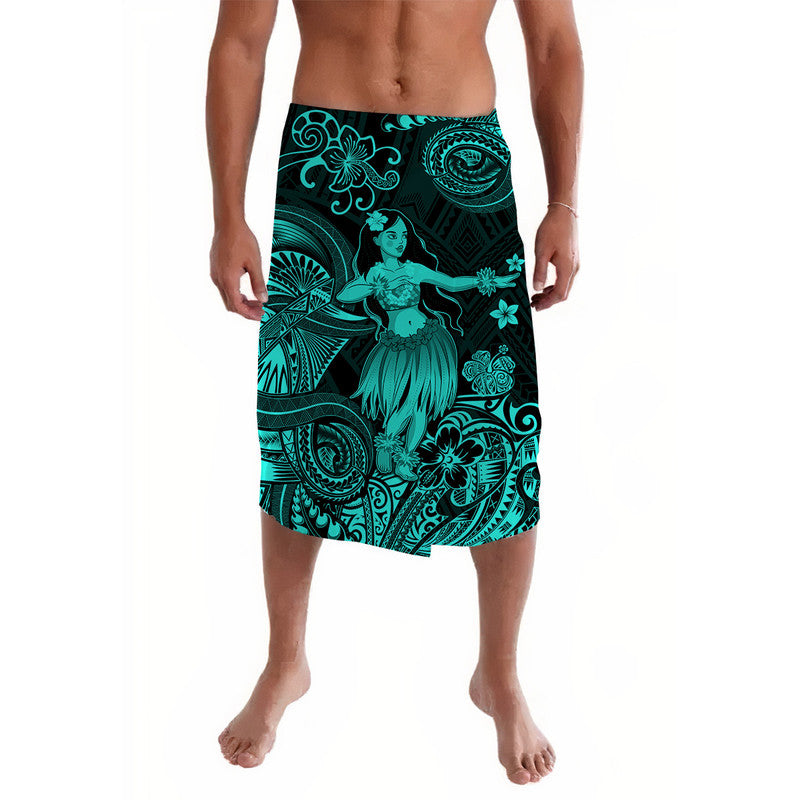 Hawaii Hula Girl Polynesian Lavalava Unique Style Turquoise LT8 Turquoise - Polynesian Pride