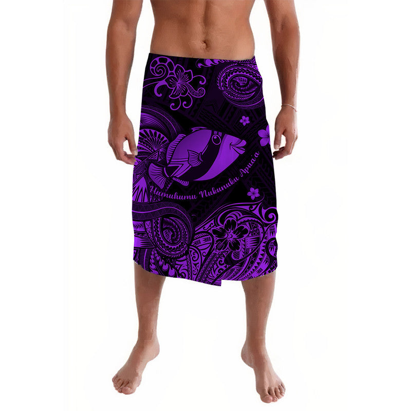 Hawaii State Fish: Humuhumu Nukunuku Apuaa Polynesian Lavalava Unique Style Purple LT8 Purple - Polynesian Pride