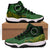 Cook Islands J11 Sneakers Polynesian Pattern - Green LT7 - Polynesian Pride