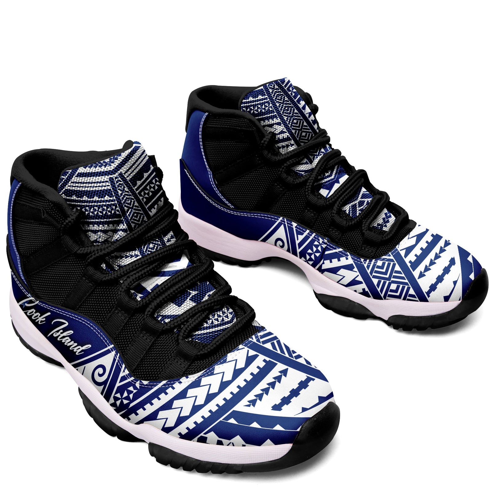 Cook Islands J11 Sneakers Simple Style - Blue LT7 White - Polynesian Pride