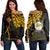 Hawaii - James Campbell High Off Shoulder Sweater - Forc Style AH Black - Polynesian Pride