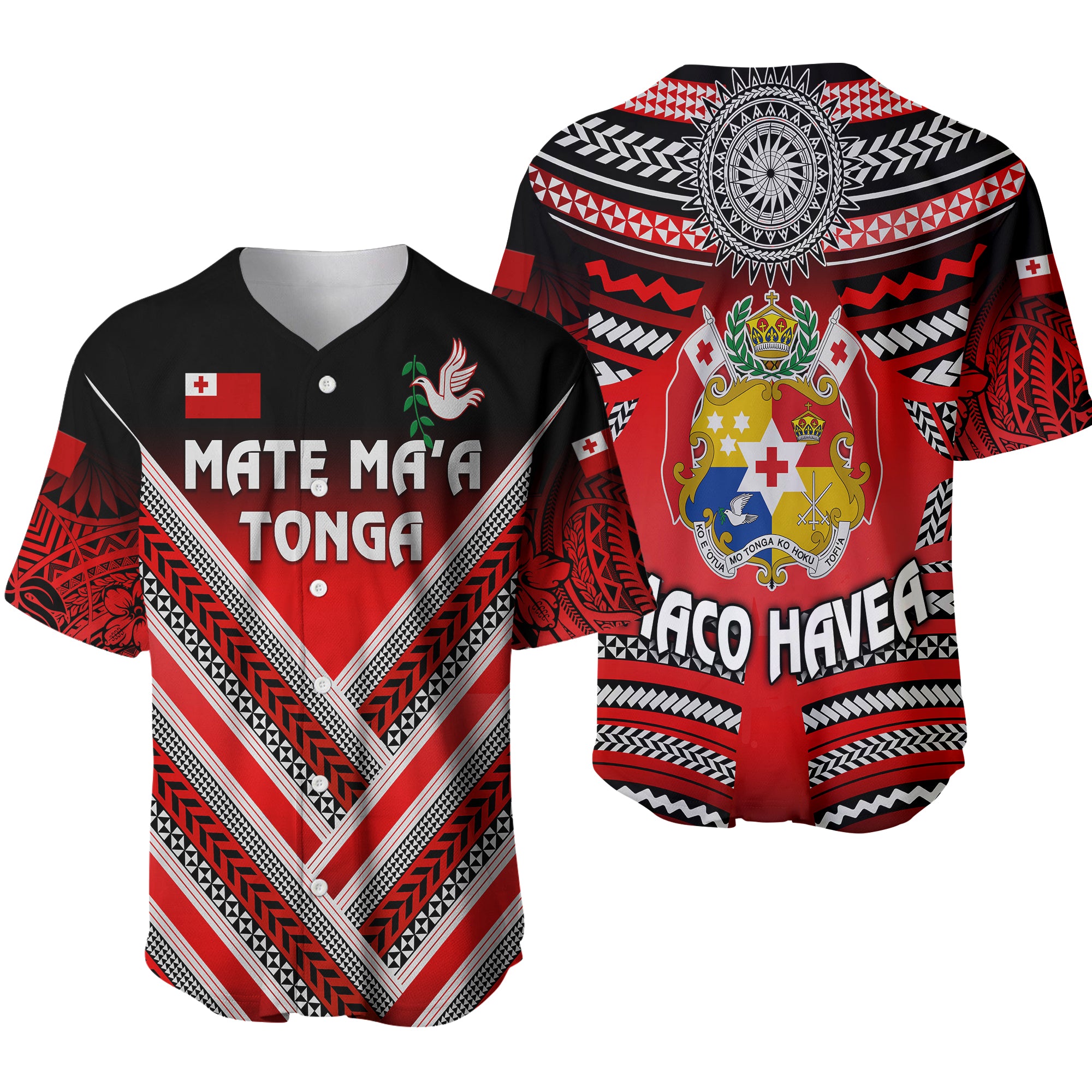 (Maco Havea) Tonga Hoodie Mate Ma'a Tonga Creative Style LT7 Red - Polynesian Pride