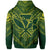 Hawaiian Kanaka Map Football Jersey Hoodie Green and Yellow Roger Style - Polynesian Pride