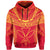 Hawaiian Kanaka Map Football Jersey Hoodie Red and Yellow Roger Style - Polynesian Pride