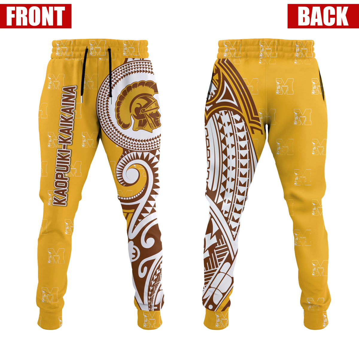 (Kaopuiki - Kaikaina) Mililani High School Jogger Pants Tribal Kakau LT8 - Polynesian Pride
