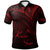 Kosrae State Polo Shirt Red Color Cross Style Unisex Black - Polynesian Pride