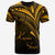 Kosrae State T Shirt Gold Color Cross Style Unisex Black - Polynesian Pride