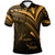 Kosrae State Polo Shirt Gold Color Cross Style Unisex Black - Polynesian Pride