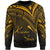 Kosrae State Sweatshirt - Cross Style Gold Color Unisex Black - Polynesian Pride