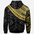 Kosrae Custom Zip Hoodie Ginger Pattern Gold - Polynesian Pride