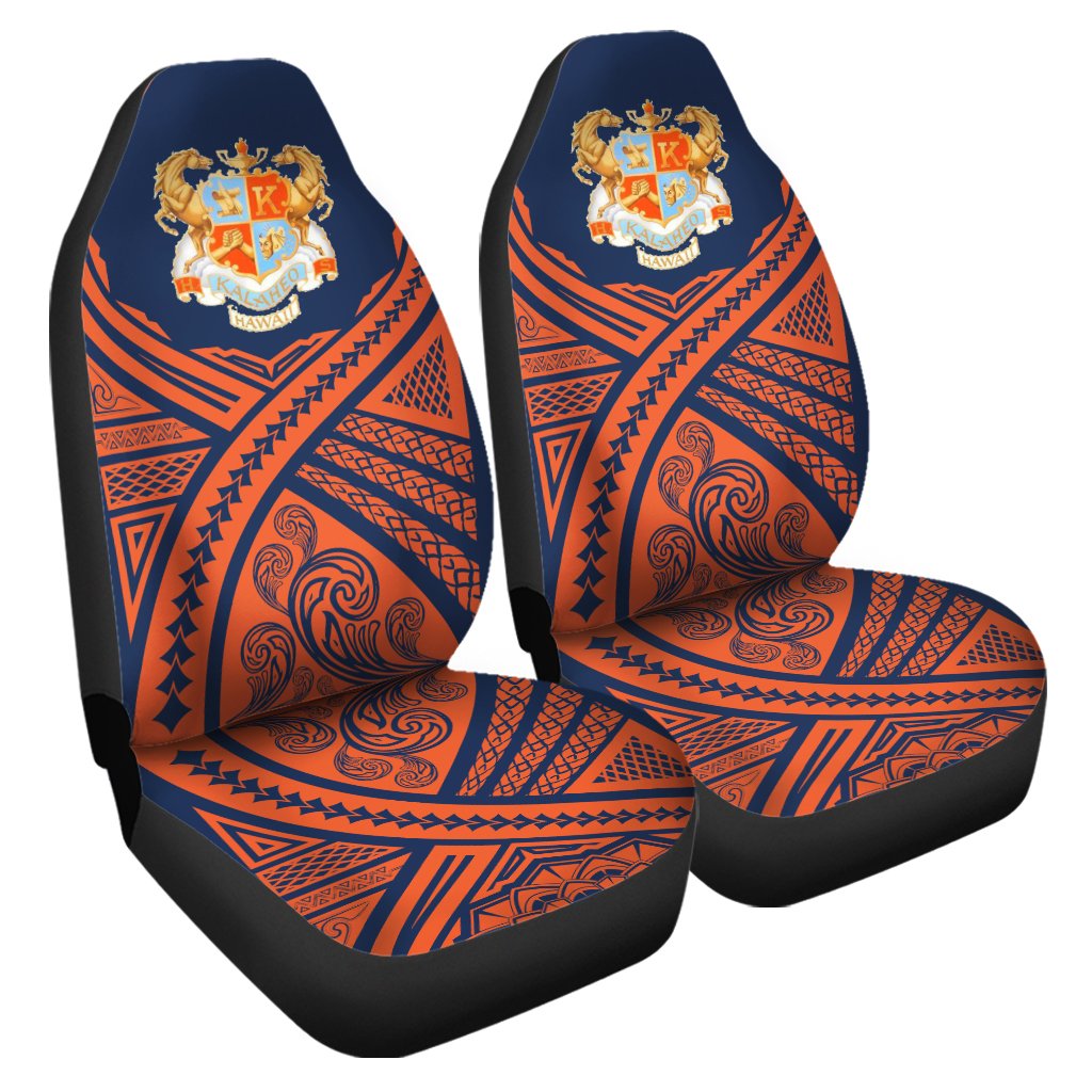 Hawaii Car Seat Cover - Kalaheo High Car Seat Cover - AH Universal Fit Blue - Polynesian Pride