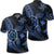 Kanaka Map Hibiscus Plumeria Turtle Art Blue Polynesian Polo Shirt Unisex Black - Polynesian Pride