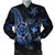 Kanaka Map Hibiscus Plumeria Turtle Art Blue Polynesian Bomber Jacket - AH Black Unisex - Polynesian Pride