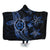 Kanaka Map Hibiscus Plumeria Turtle Art Blue Polynesian Hooded Blanket - AH Hooded Blanket White - Polynesian Pride