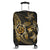 Kanaka Map Hibiscus Plumeria Turtle Art Gold Polynesian Luggage Covers - AH Black - Polynesian Pride