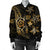 Kanaka Map Hibiscus Plumeria Turtle Art Gold Polynesian Bomber Jacket - AH - Polynesian Pride