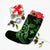 Kanaka Map Hibiscus Plumeria Turtle Art Green Polynesian Christmas Stocking - AH - Polynesian Pride