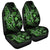 Kanaka Map Hibiscus Plumeria Turtle Art Green Polynesian Car Seat Covers - AH Universal Fit Black - Polynesian Pride