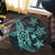 Kanaka Map Hibiscus Plumeria Turtle Art Turquoise Polynesian Round Carpet - AH - Polynesian Pride