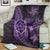 Kanaka Map Hibiscus Plumeria Turtle Art Polynesian Premium Blankets Violet - AH - Polynesian Pride