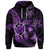 Custom Kanaka Map Hibiscus Plumeria Turtle Art Violet Polynesian Hoodie - Polynesian Pride