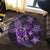 Kanaka Map Hibiscus Plumeria Turtle Art Violet Polynesian Round Carpet - AH - Polynesian Pride