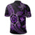 Kanaka Map Hibiscus Plumeria Turtle Art Violet Polynesian Polo Shirt - Polynesian Pride