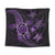 Kanaka Map Hibiscus Plumeria Turtle Art Violet Polynesian Tapestry - AH Wall Tapestry Black - Polynesian Pride