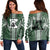 Hawaii - Kapaa High Women's Off Shoulder Sweatshirt AH Green - Polynesian Pride