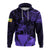 Hawaiian King Kanaka Map Polynesian Kauai Hoodie Purple Hala Style - Polynesian Pride