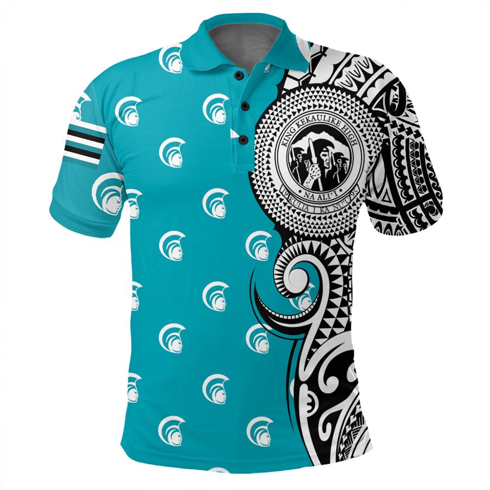 Custom Hawaii Polo Shirt King Kekaulike High Tribal Kakau Polo Shirt - Polynesian Pride