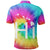 Hawaiian Map Polo Shirt Tie Dye - Polynesian Pride