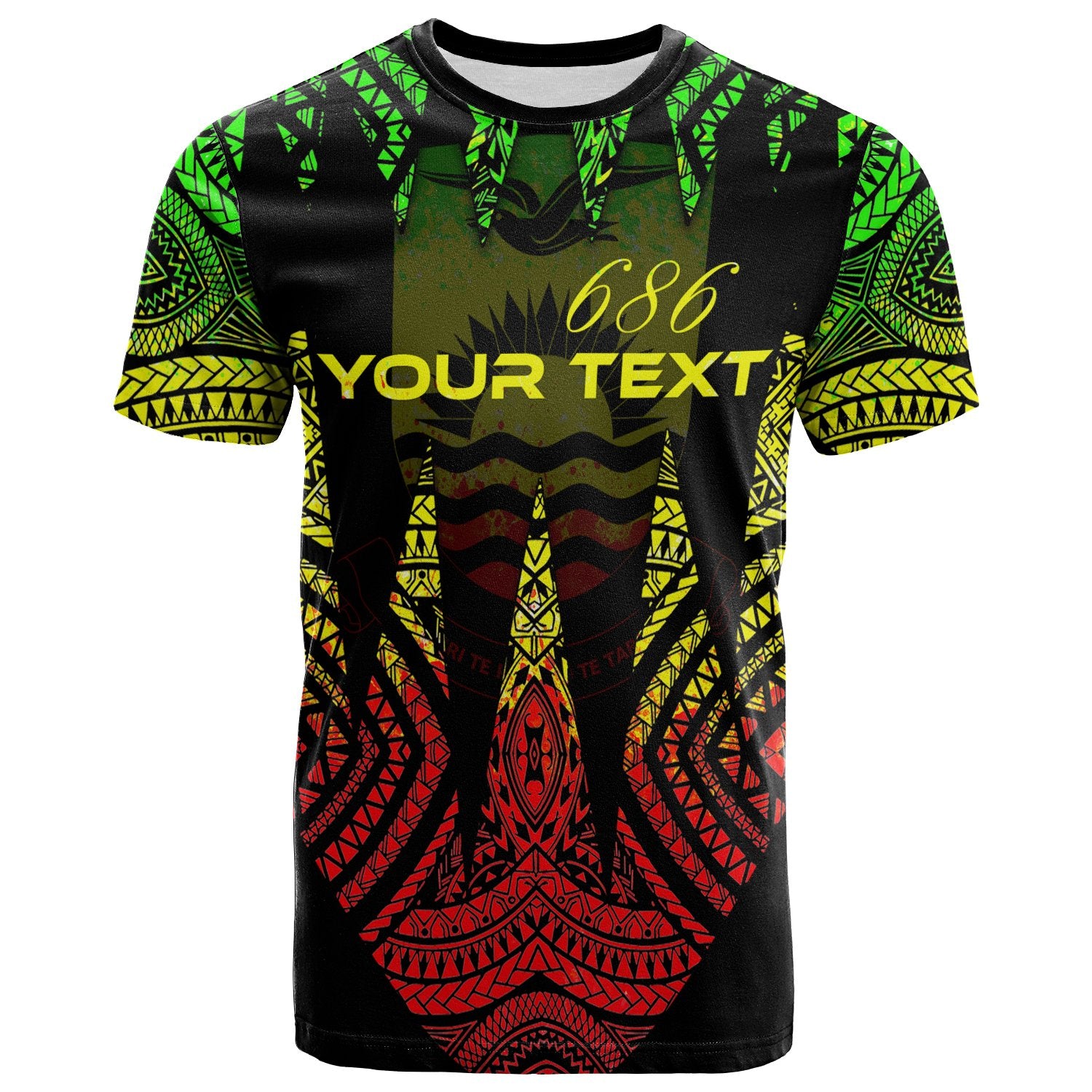 Kiribati Custom Personalized T Shirt Micronesian Teeth Shark Style Reggae Unisex Black - Polynesian Pride