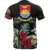 Kiribati T Shirt Kiribati Coat Of Arms Hibiscus Palm Leaves - Polynesian Pride