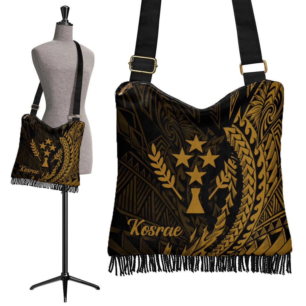 Kosrae Boho Handbag - Wings Style One Size Boho Handbag Black - Polynesian Pride