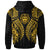 Kosrae Zip up Hoodie Polynesian Lion Head Gold Style - Polynesian Pride