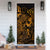 Kosrae Door Cover Turtle Hibiscus Gold - Polynesian Pride